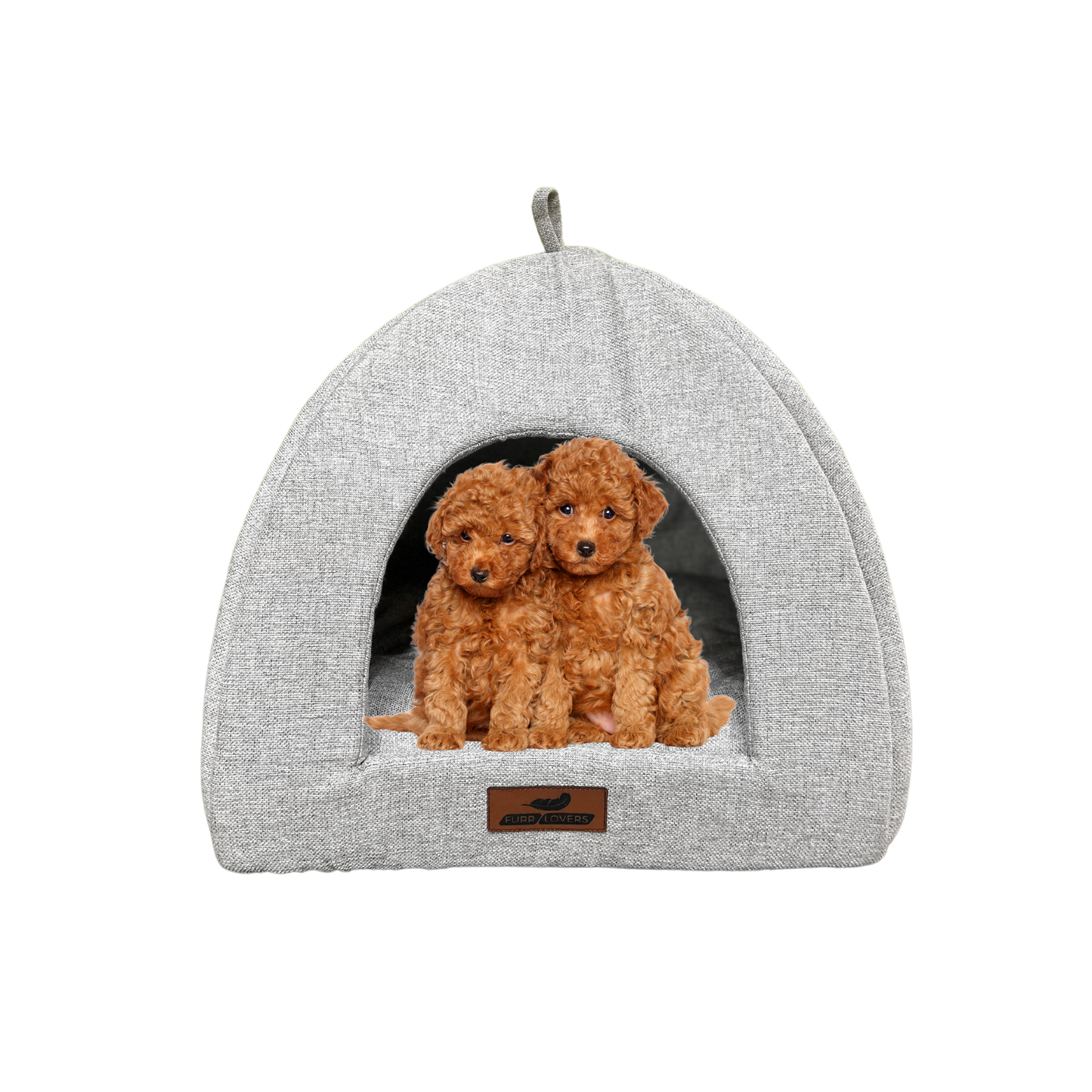 Luxury Grey Jute Hut for Your Pet Includes a soft, removable cushion