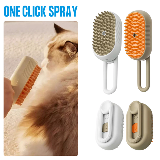 3 In1 Multifunctional Silicone Steam Brush For Hair Removal ,Cleaning ,Massage Comb For Shedding Dogs and Cats