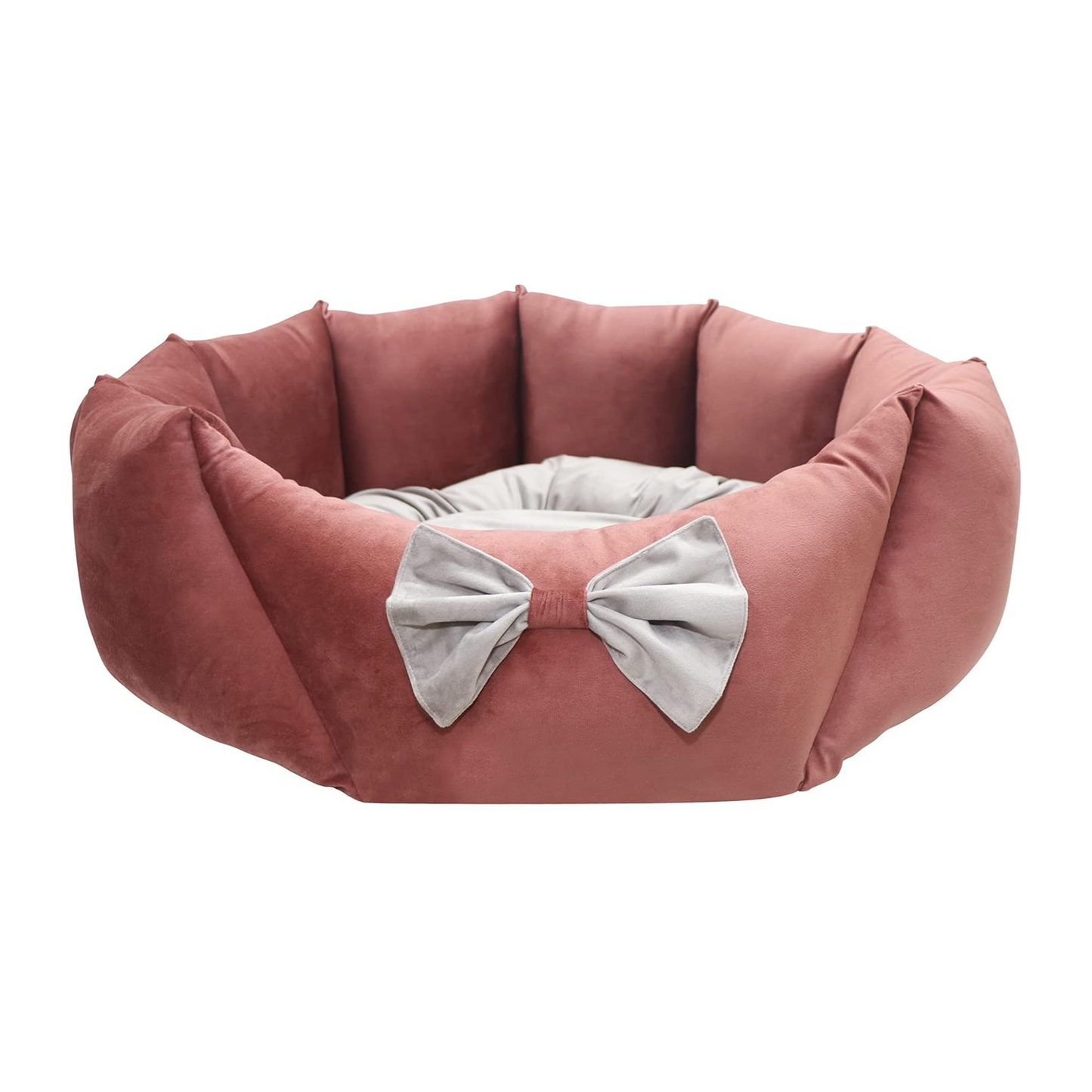 Premium Velvet Dog Cat Pet Bed With Soft, Reversible Cushion, Washable And Anti-Skid Base