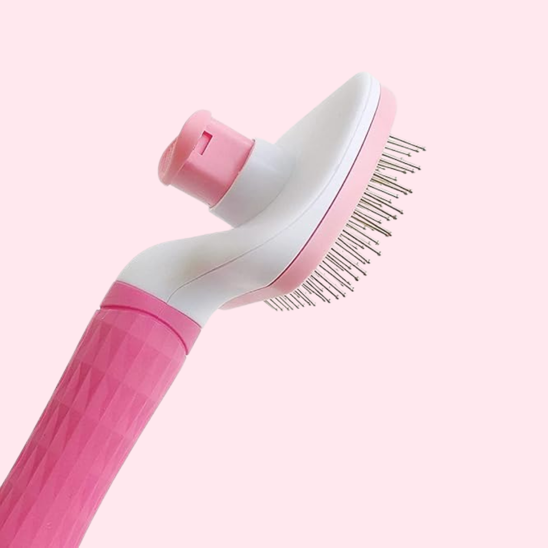 Self Clean Rectangular Brush for Shedding,Grooming & Cleaning Thin Slicker Brush for Dogs & Cats