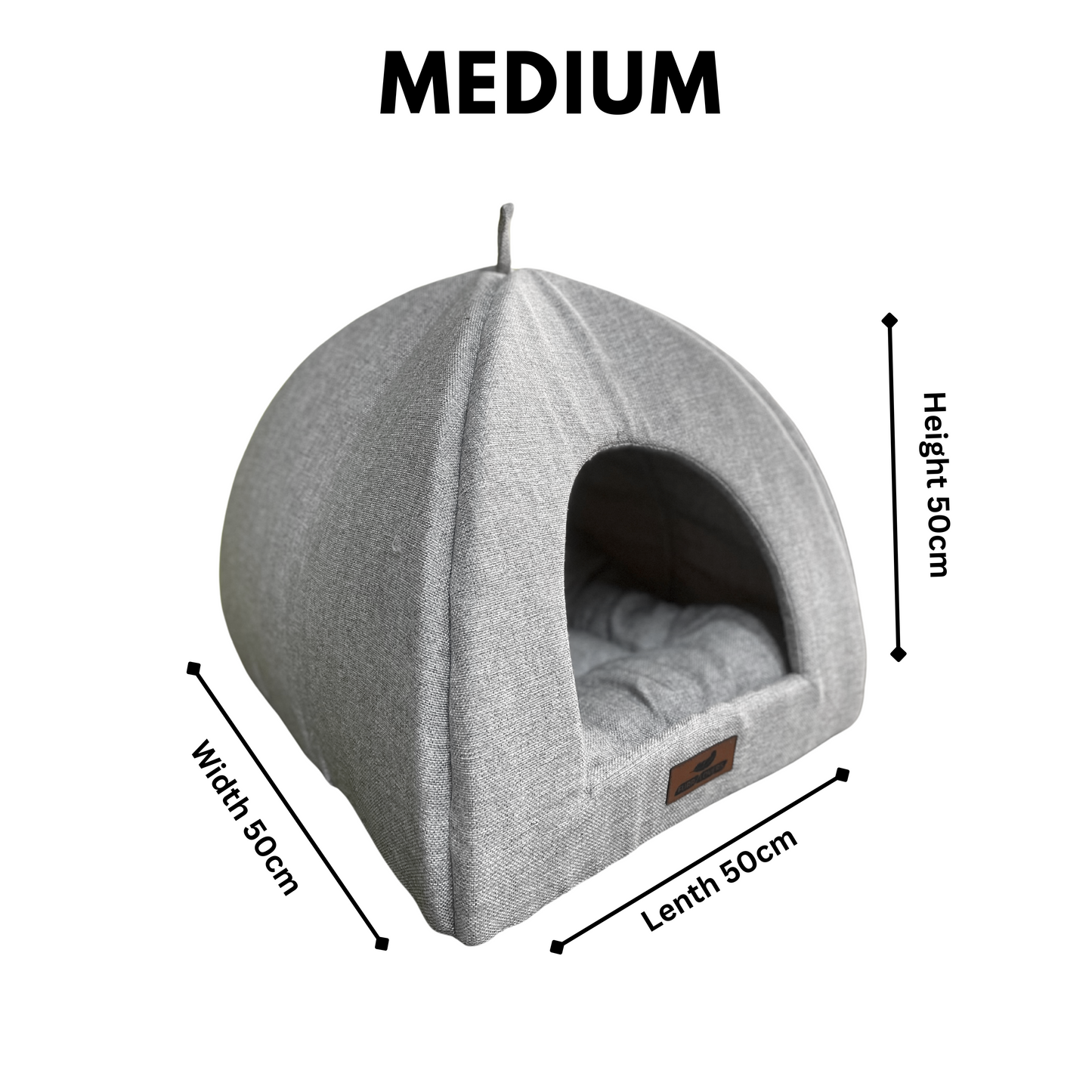 Luxury Grey Jute Hut for Your Pet Includes a soft, removable cushion