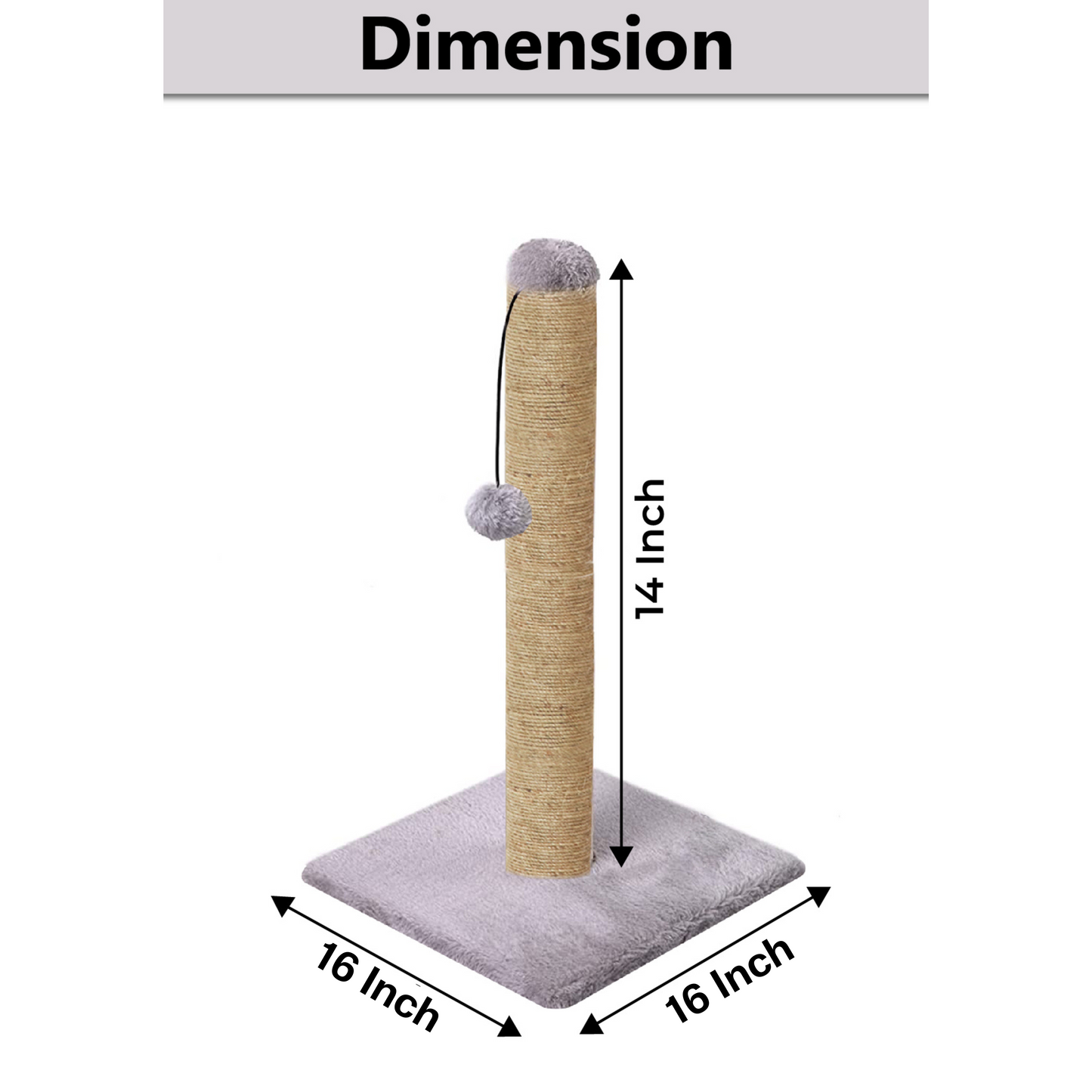 grey Scratching Post Cat Kitten Tree