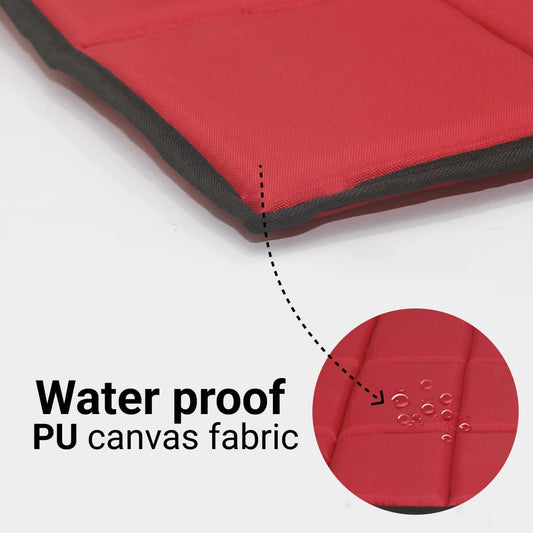 Red Waterproof Dog Bed Mat, Comfort Pad for Indoor & Outdoor