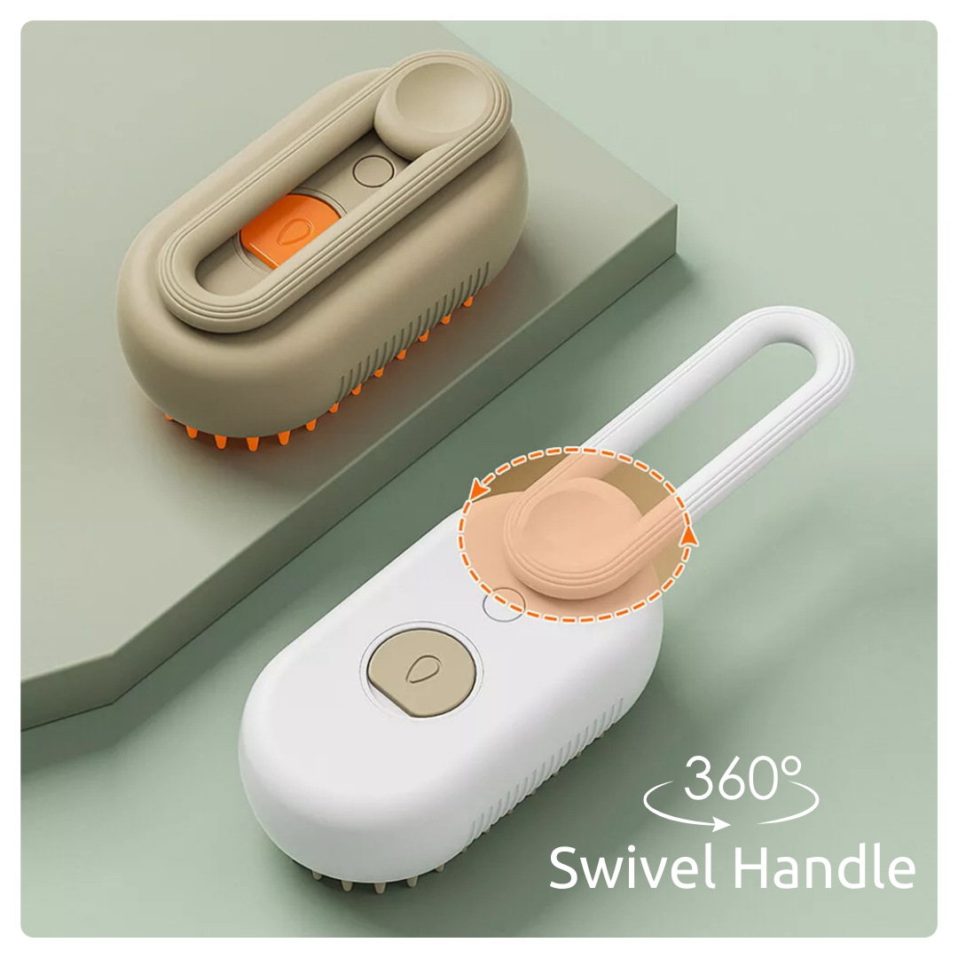 3 In1 Multifunctional Silicone Steam Brush For Hair Removal ,Cleaning ,Massage Comb For Shedding Dogs and Cats