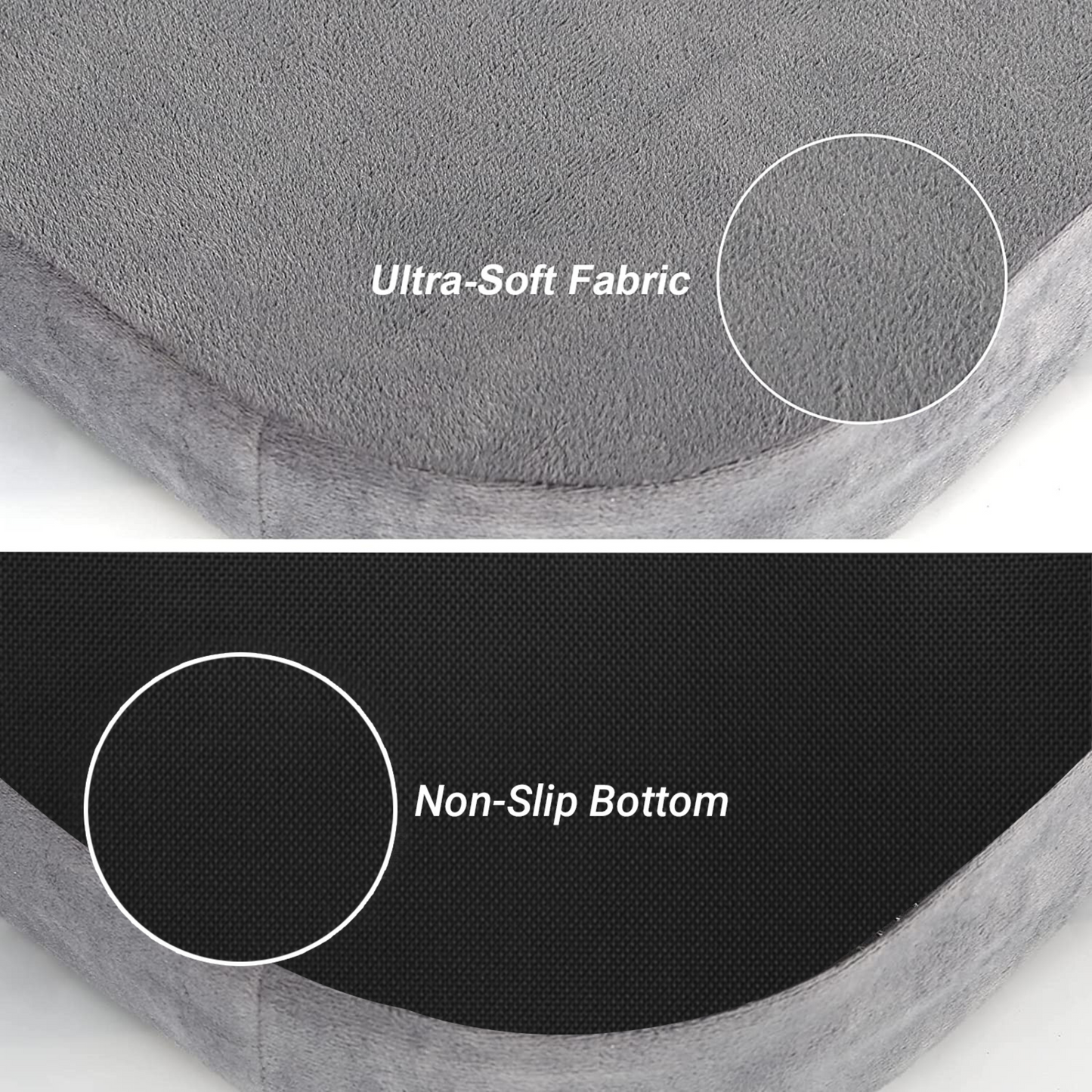 Soft and Cozy Holland Velvet Dog Bed with Side Pillow Attached