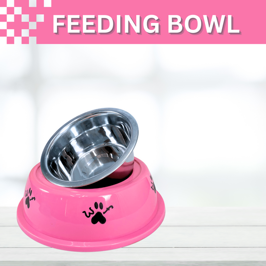 Rubber Base Anti-Skid Stainless Steel Bowls for Puppy and Cat