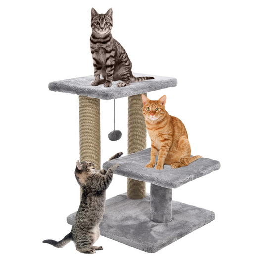 Cozy Cat Tree with Scratching Posts, Platforms and Dangling Toy