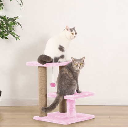 Cozy Cat Tree with Scratching Posts, Platforms and Dangling Toy
