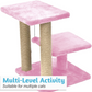 Cozy Cat Tree with Scratching Posts, Platforms and Dangling Toy