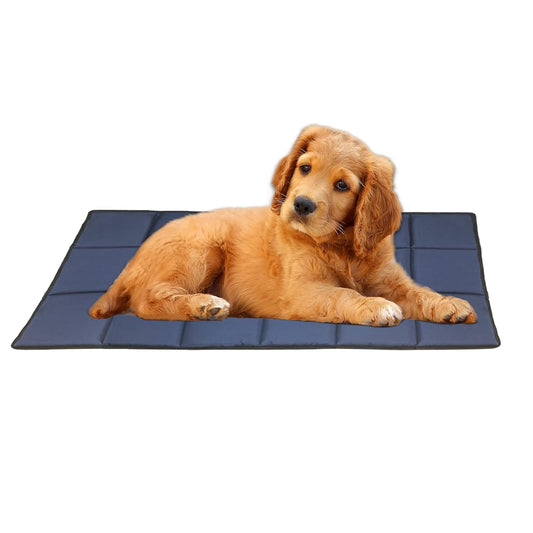 Blue Waterproof Dog Bed Mat, Comfort Pad for Indoor & Outdoor