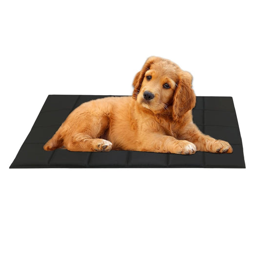 Black Waterproof Dog Bed Mat, Comfort Pad for Indoor & Outdoor