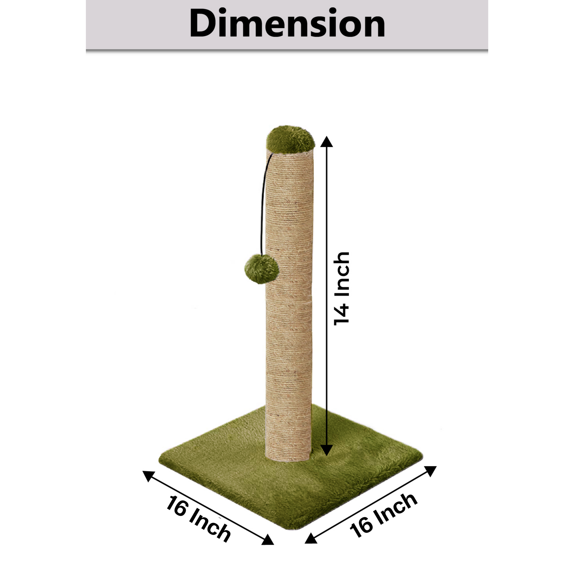 green Scratching Post Cat Kitten Tree