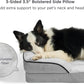 Grey colour Sofa style Furr Fabric Outer Holland Velvet Dog Cat Pet Bed With Removable Cover Comfortable for All Types of Dog Breeds and Cats