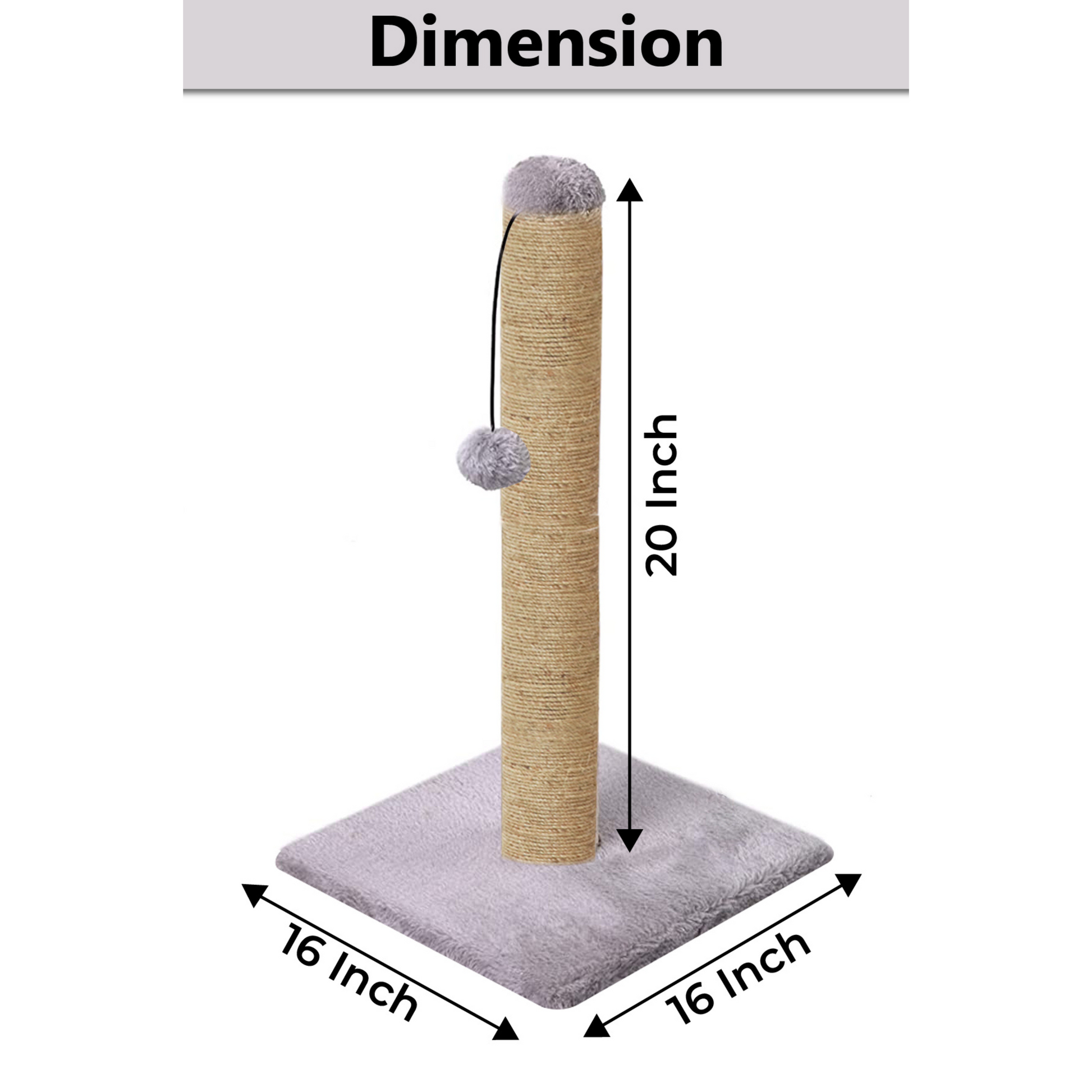 
medium Scratching Post Cat Kitten Tree | Dangling Ball |grey