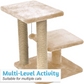 Cozy Cat Tree with Scratching Posts, Platforms and Dangling Toy