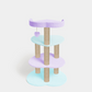 Heart Shape Multicolor Kitten Cat Tree - Jute Rope | Scratching Posts | Activity Center | Top Perch | (Sky Blue-Purple) (Height 40 Inch)
