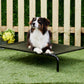 Green Elevated Raised Cooling Cots Bed for Dogs, Cats Portable Indoor & Outdoor Pet Hammock with Skid-Resistant Feet, Frame with Breathable Canvas Cloth. (GREEN)