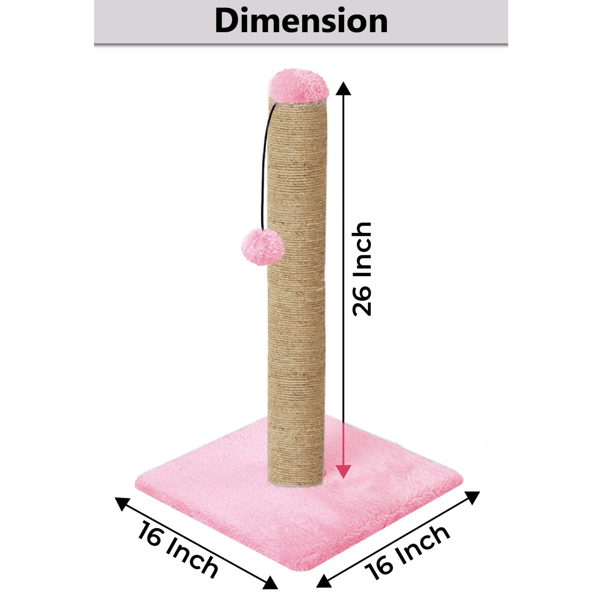small Scratching Post Cat Kitten Tree pink
