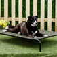Green Elevated Raised Cooling Cots Bed for Dogs, Cats Portable Indoor & Outdoor Pet Hammock with Skid-Resistant Feet, Frame with Breathable Canvas Cloth. (GREEN)