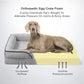 Grey colour Sofa style Furr Fabric Outer Holland Velvet Dog Cat Pet Bed With Removable Cover Comfortable for All Types of Dog Breeds and Cats