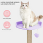 Heart Shape Multicolor Kitten Cat Tree - Jute Rope | Scratching Posts | Activity Center | Top Perch | (Sky Blue-Purple) (Height 40 Inch)