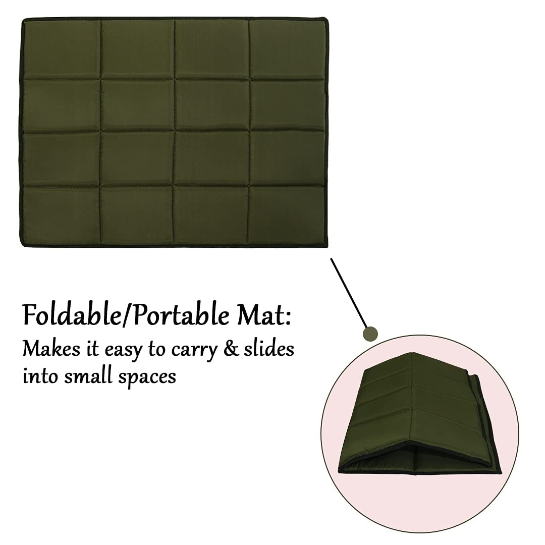 Green Waterproof Dog Bed Mat, Comfort Pad for Indoor & Outdoor