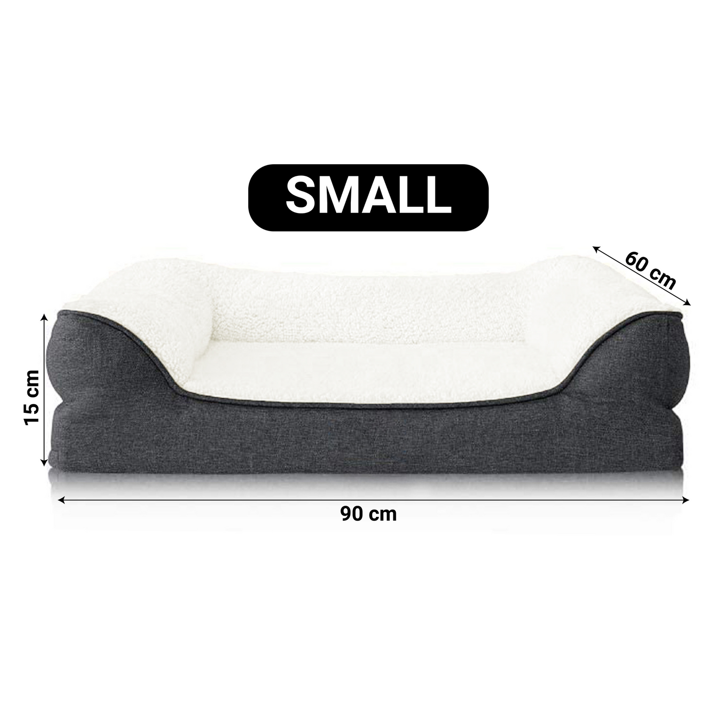 Luxe Orthopedic Jute & Sherpa Dog Bed