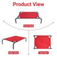 Red Elevated Raised Cooling Cots Bed for Dogs, Cats Portable Indoor & Outdoor Pet Hammock with Skid-Resistant Feet, Frame with Breathable Canvas Cloth.