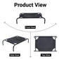 Black Elevated Raised Cooling Cots Bed for Dogs, Cats Portable Indoor & Outdoor Pet Hammock with Skid-Resistant Feet, Frame with Breathable Canvas Cloth.