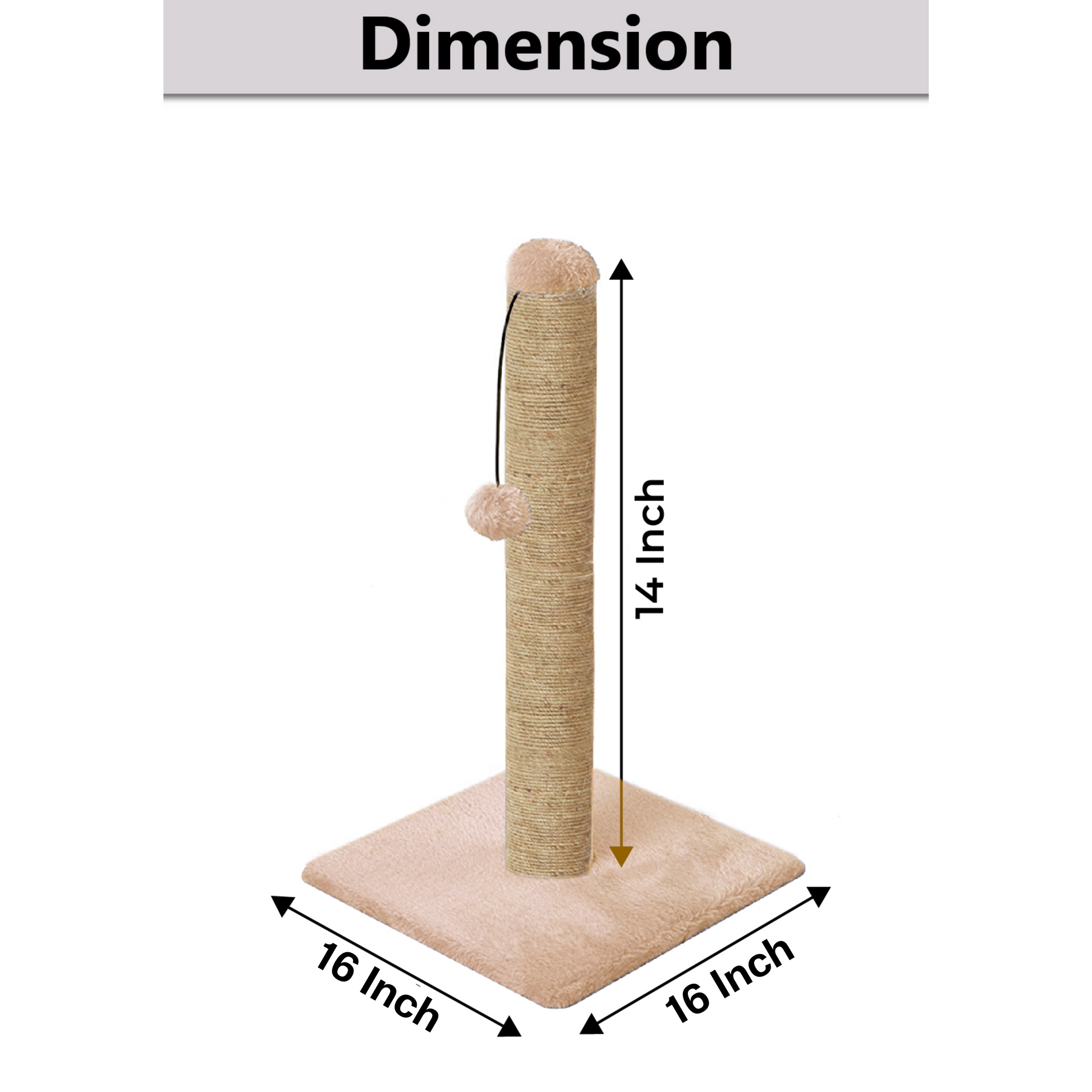 beige Scratching Post Cat Kitten Tree