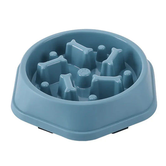 Slow Feeder Bowl for Dog with Non-Slip Pet Feeding Base - blue colour
