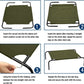 Green Elevated Raised Cooling Cots Bed for Dogs, Cats Portable Indoor & Outdoor Pet Hammock with Skid-Resistant Feet, Frame with Breathable Canvas Cloth. (GREEN)