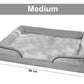 Grey colour Sofa style Furr Fabric Outer Holland Velvet Dog Cat Pet Bed With Removable Cover Comfortable for All Types of Dog Breeds and Cats