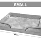 Grey colour Sofa style Furr Fabric Outer Holland Velvet Dog Cat Pet Bed With Removable Cover Comfortable for All Types of Dog Breeds and Cats