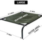 Green Elevated Raised Cooling Cots Bed for Dogs, Cats Portable Indoor & Outdoor Pet Hammock with Skid-Resistant Feet, Frame with Breathable Canvas Cloth. (GREEN)
