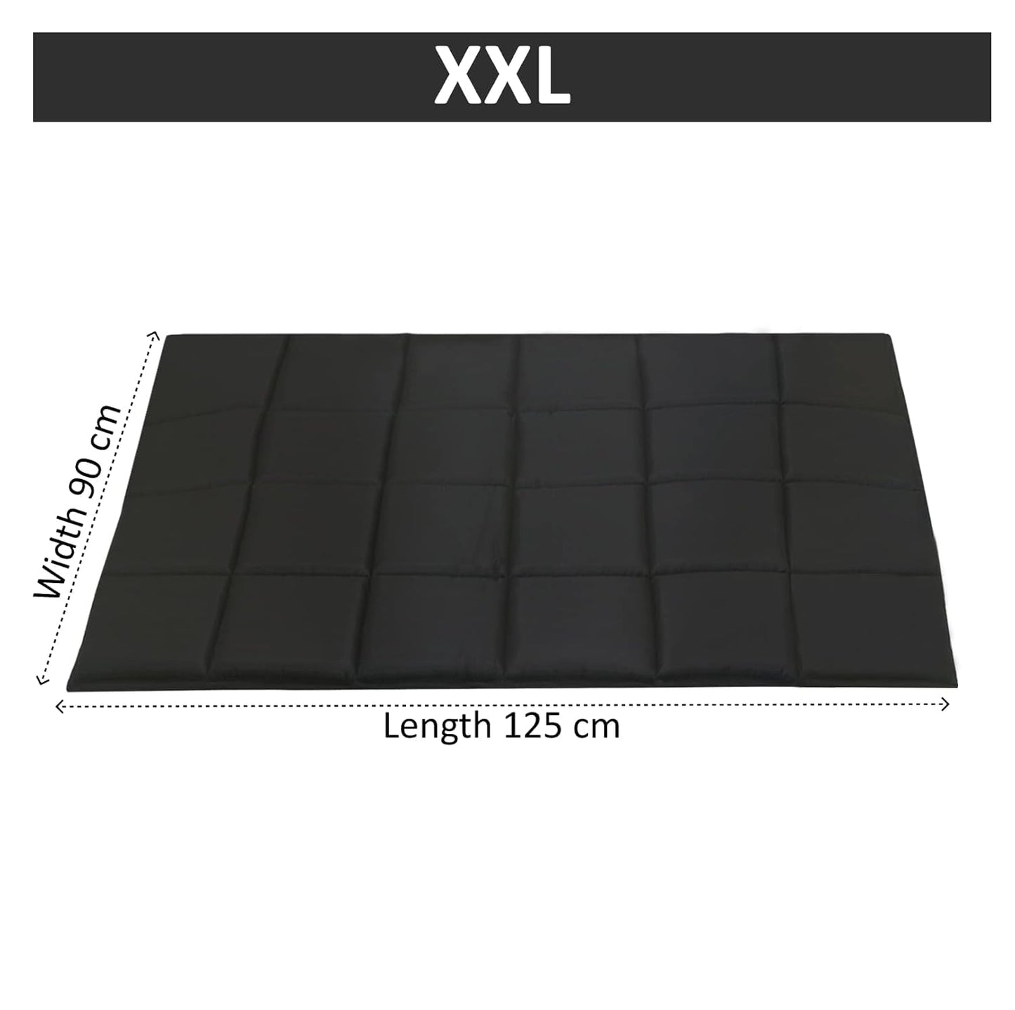 Black Waterproof Dog Bed Mat, Comfort Pad for Indoor & Outdoor